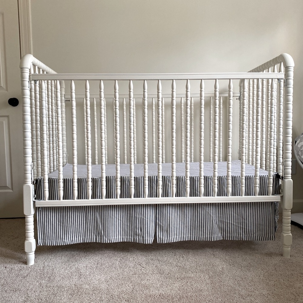 Restoration Hardware Ticking Stripe Crib Skirt